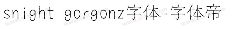 snight gorgonz字体字体转换